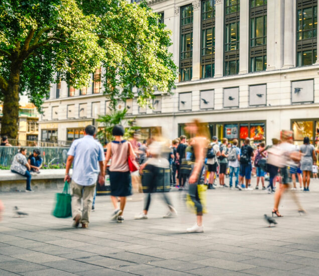Busy town centre